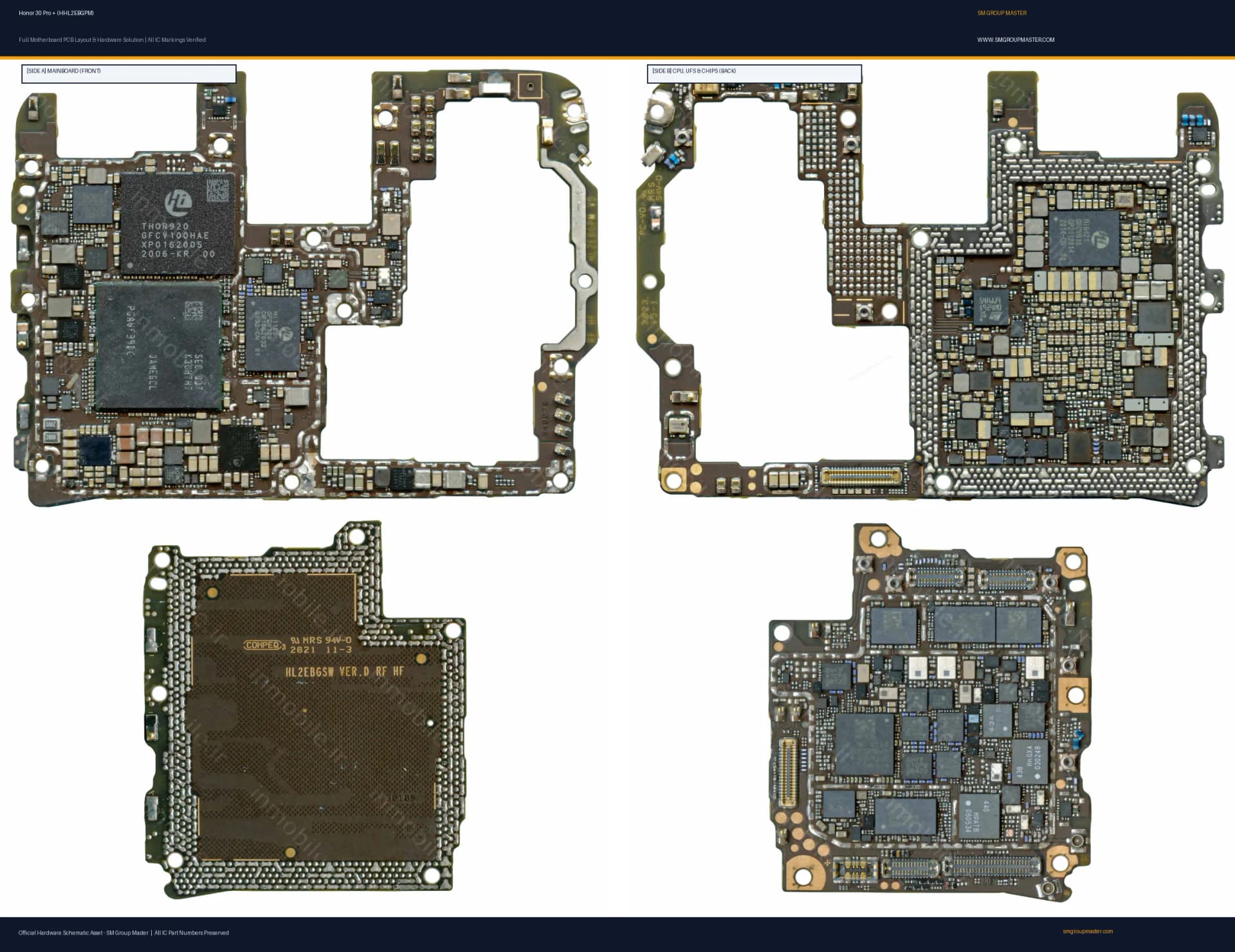 Preview image for Honor 30 Pro + (HHL2EBGPM) Hardware Solution & Motherboard Layout