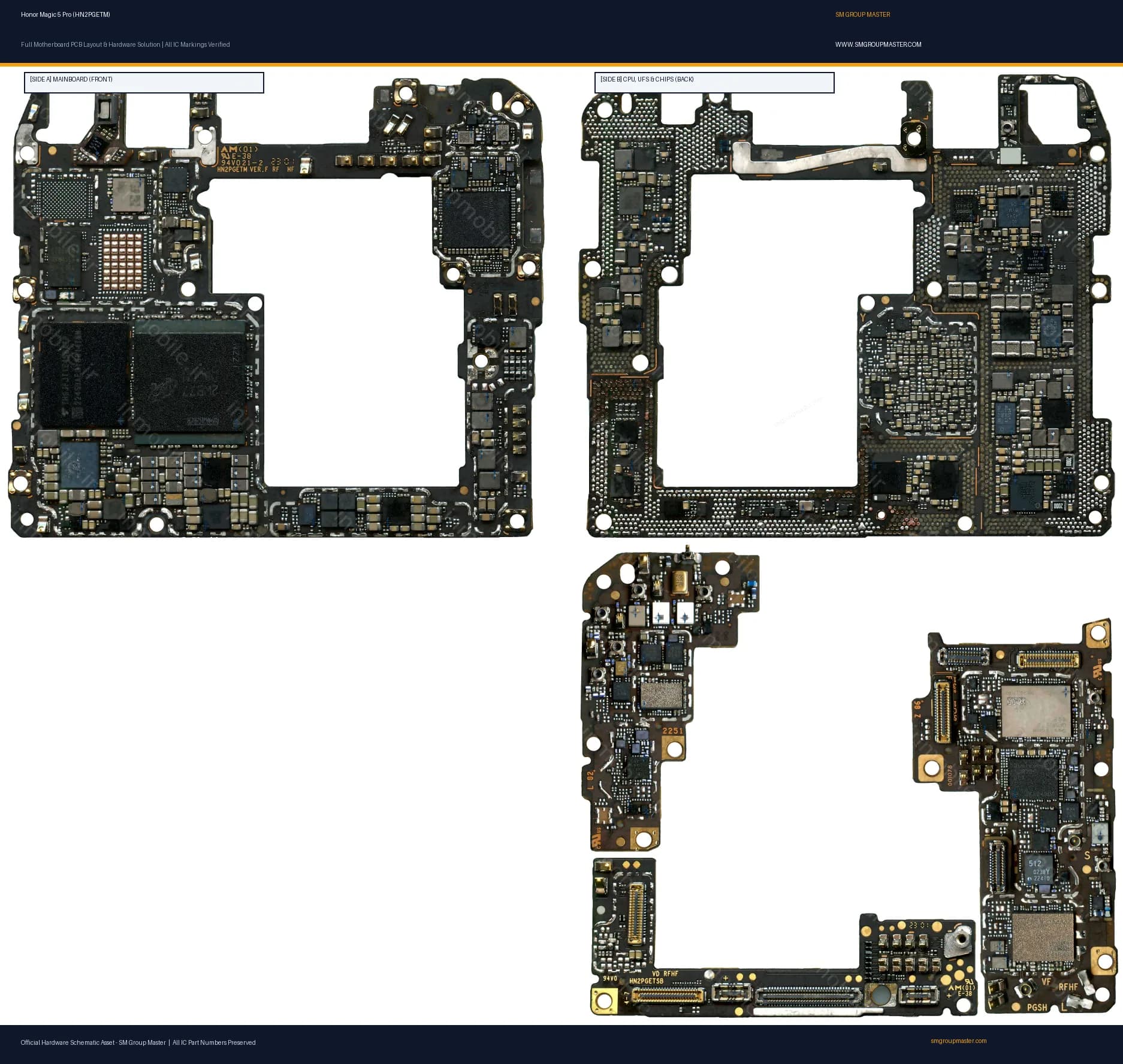 Preview image for Honor Magic 5 Pro (HN2PGETM) Hardware Solution & Motherboard Layout
