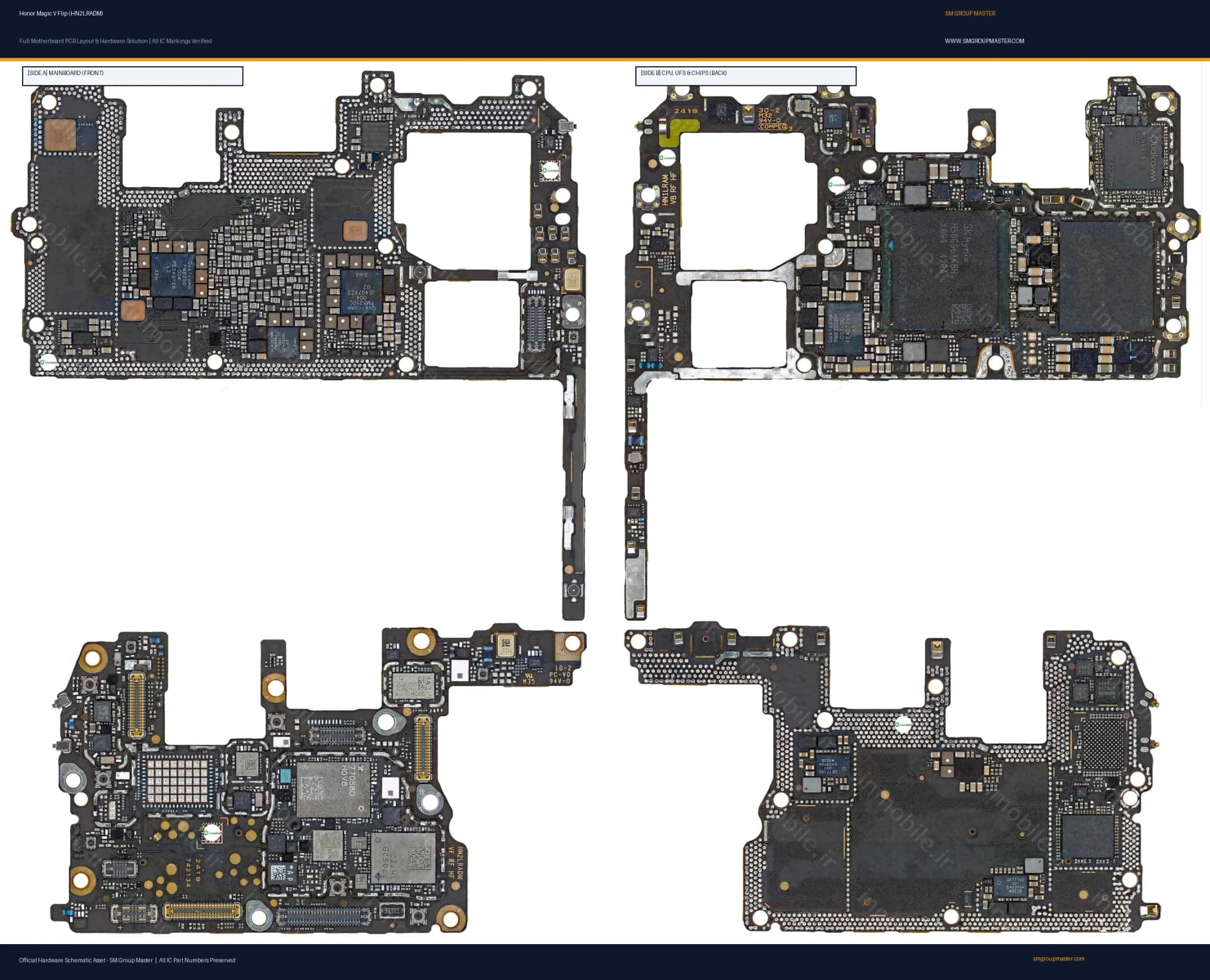 Preview image for Honor Magic V Flip (HN2LRADM) Hardware Solution & Motherboard Layout