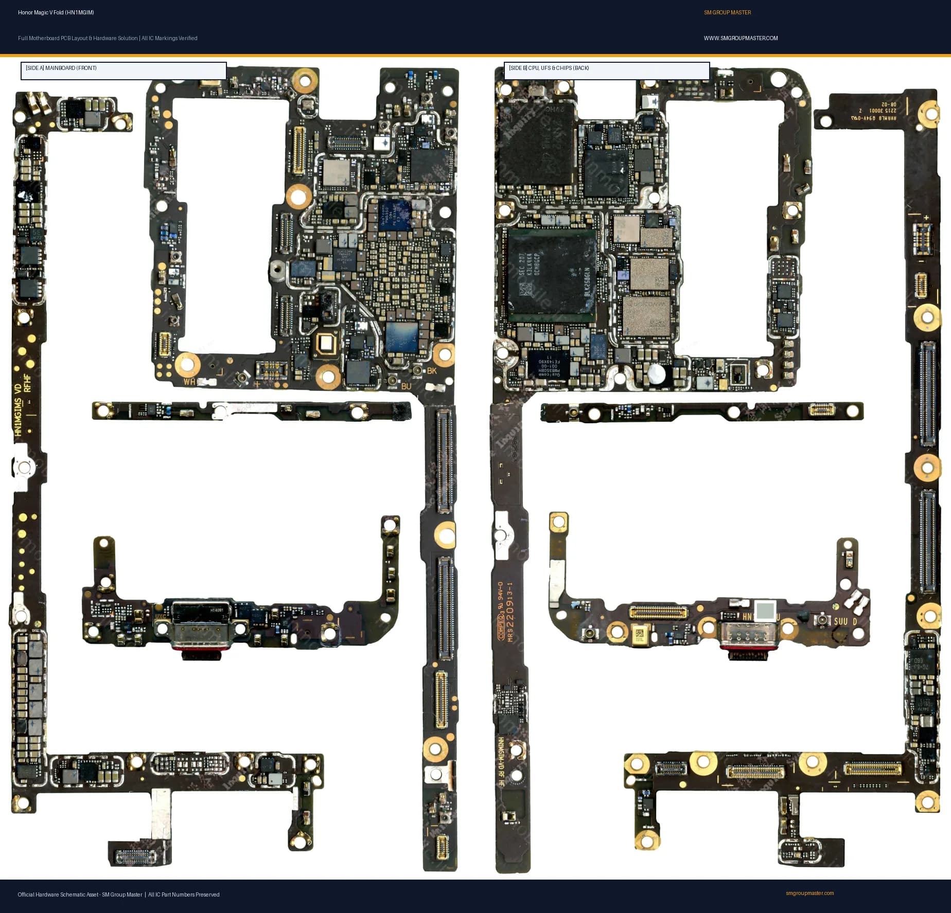 Preview image for Honor Magic V Fold (HN1MGIM) Hardware Solution & Motherboard Layout