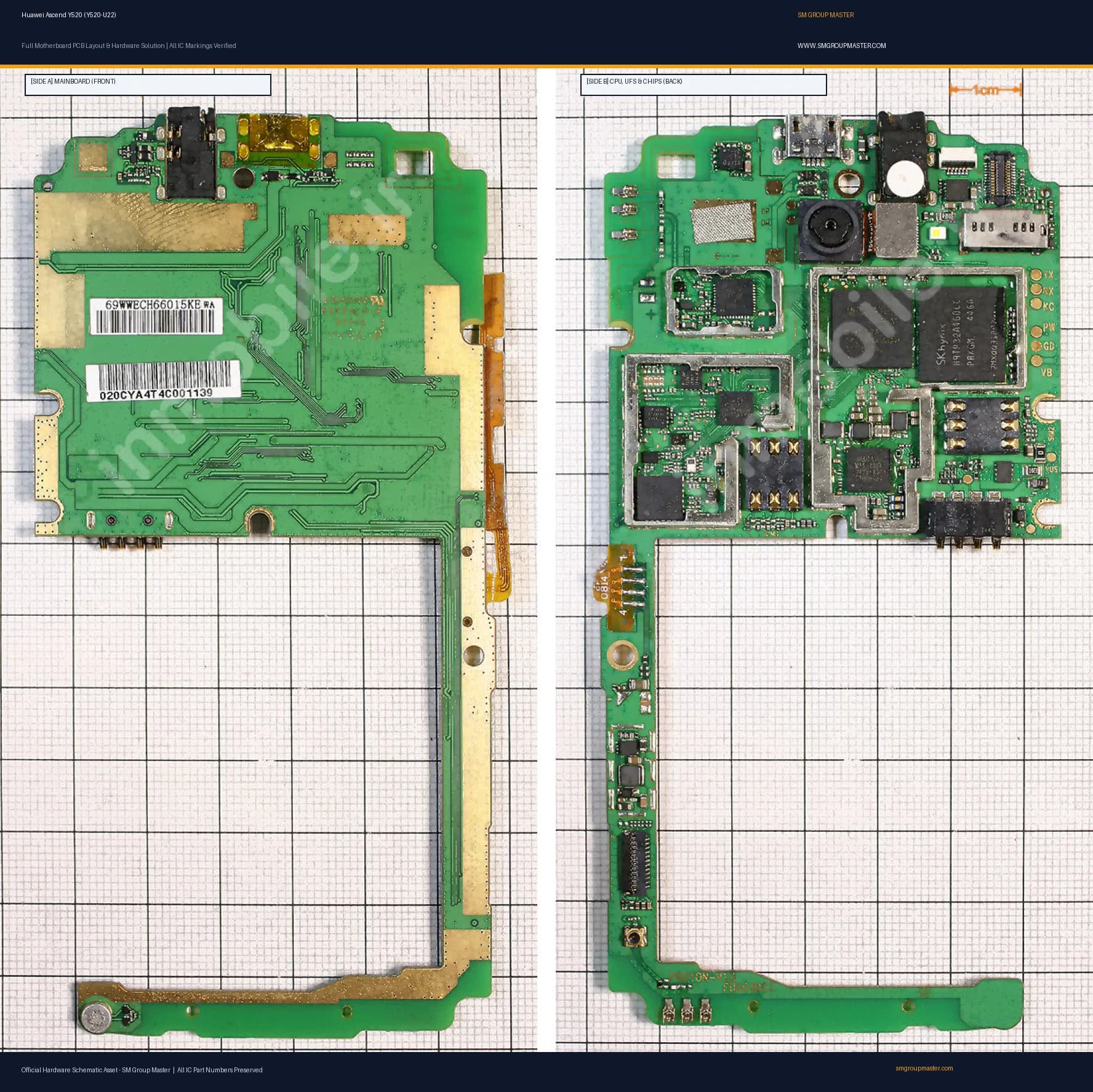 Preview image for Huawei Ascend Y520 (Y520-U22) Hardware Solution & Motherboard Layout
