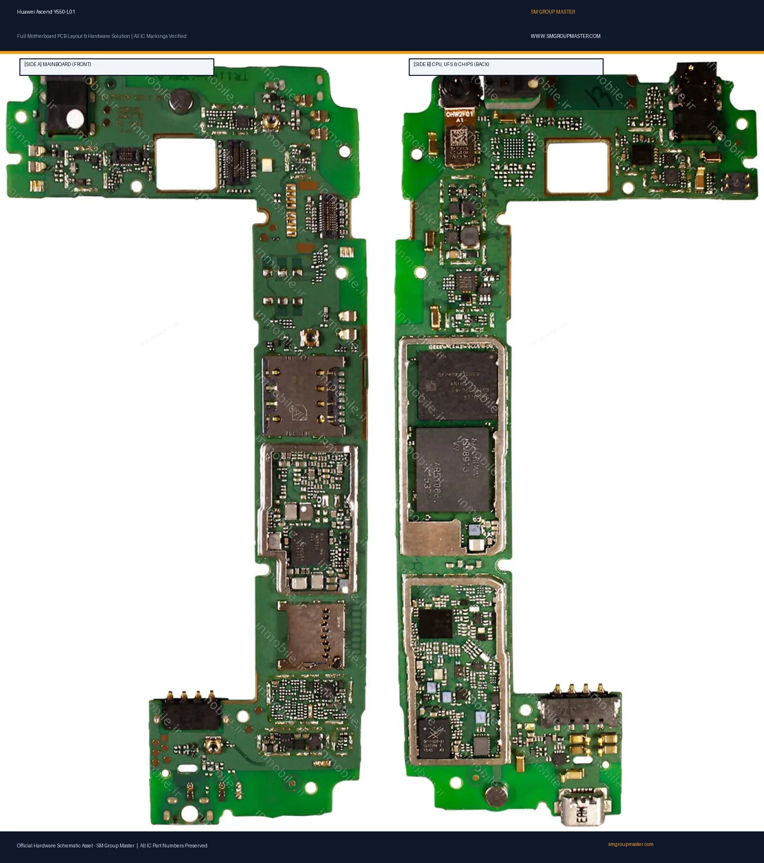 Preview image for Huawei Ascend Y550-L01 Hardware Solution & Motherboard Layout