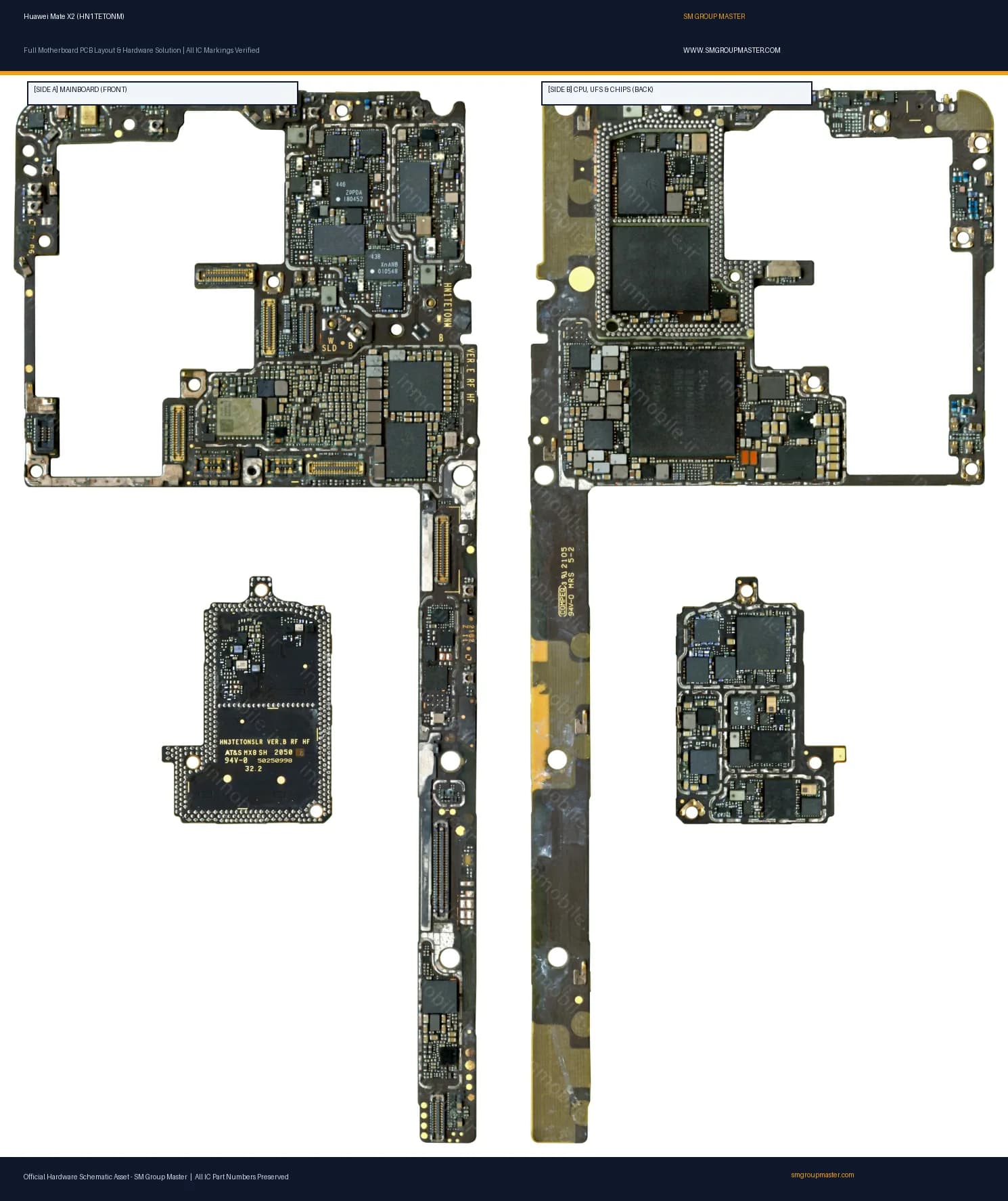 Preview image for Huawei Mate X2 (HN1TETONM) Hardware Solution & Motherboard Layout