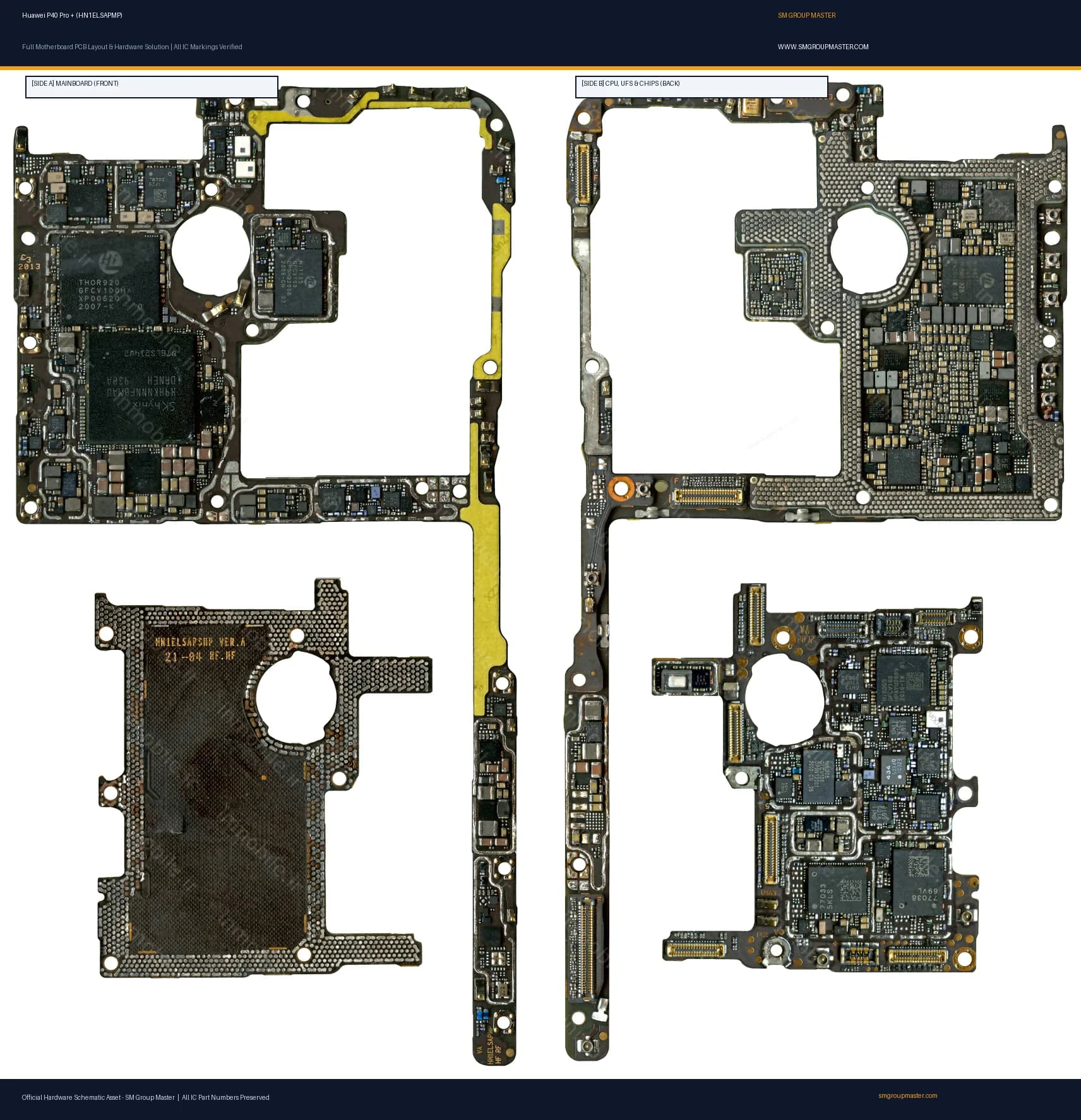 Preview image for Huawei P40 Pro + (HN1ELSAPMP) Hardware Solution & Motherboard Layout