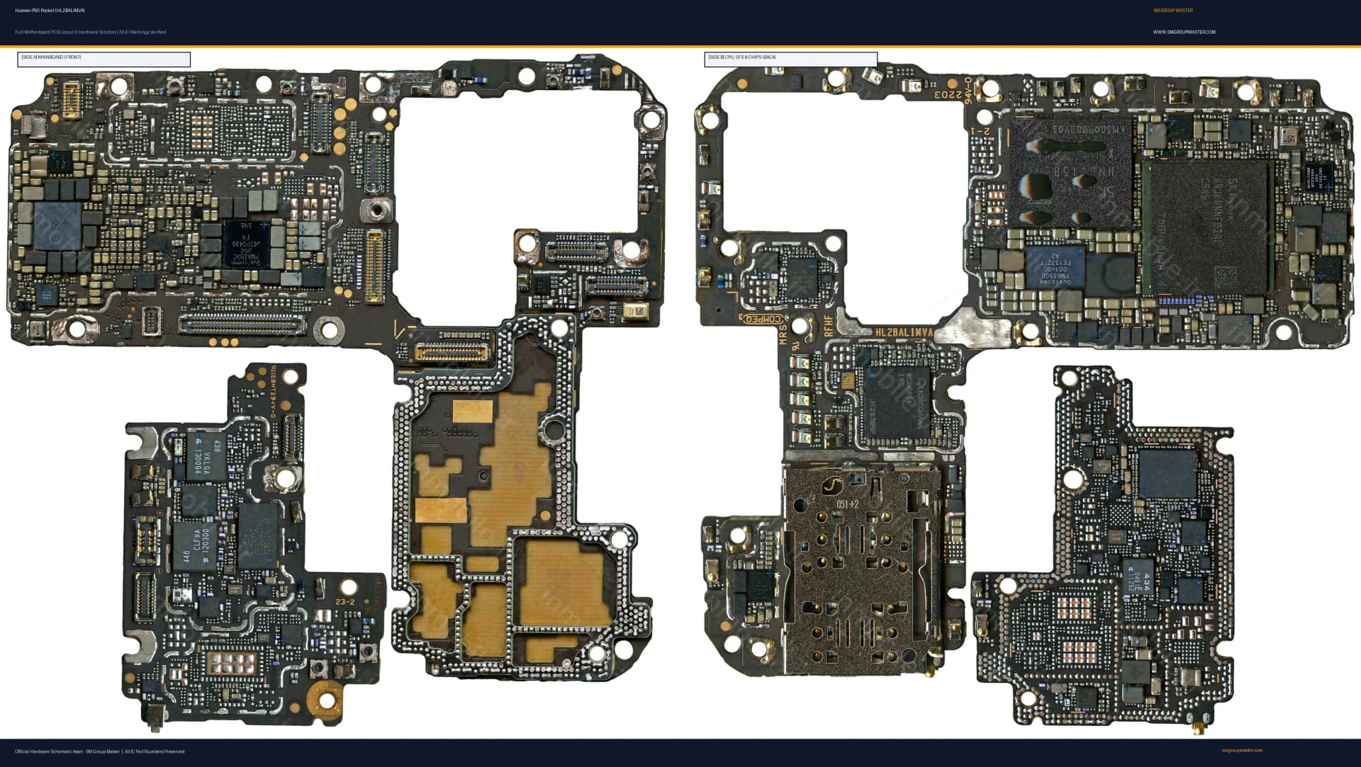 Preview image for Huawei P50 Pocket (HL2BALIMVA) Hardware Solution & Motherboard Layout