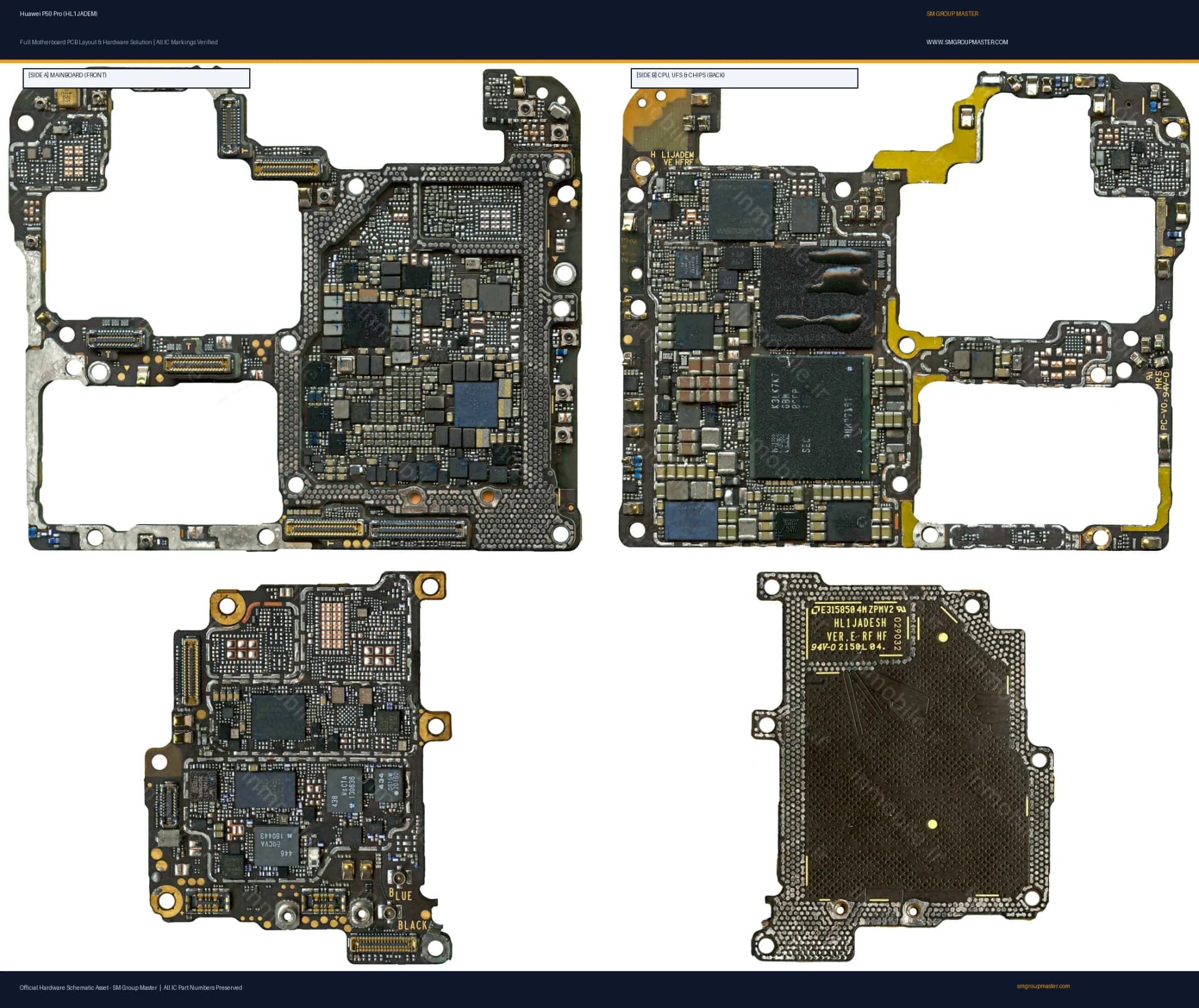 Preview image for Huawei P50 Pro (HL1JADEM) Hardware Solution & Motherboard Layout