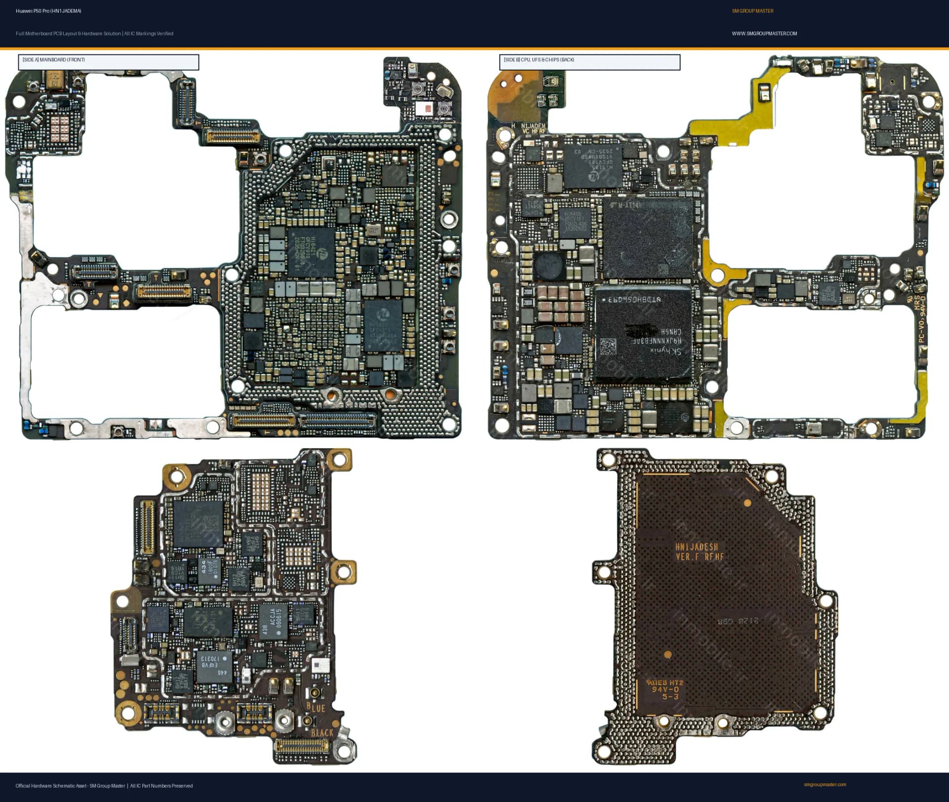 Preview image for Huawei P50 Pro (HN1JADEMA) Hardware Solution & Motherboard Layout