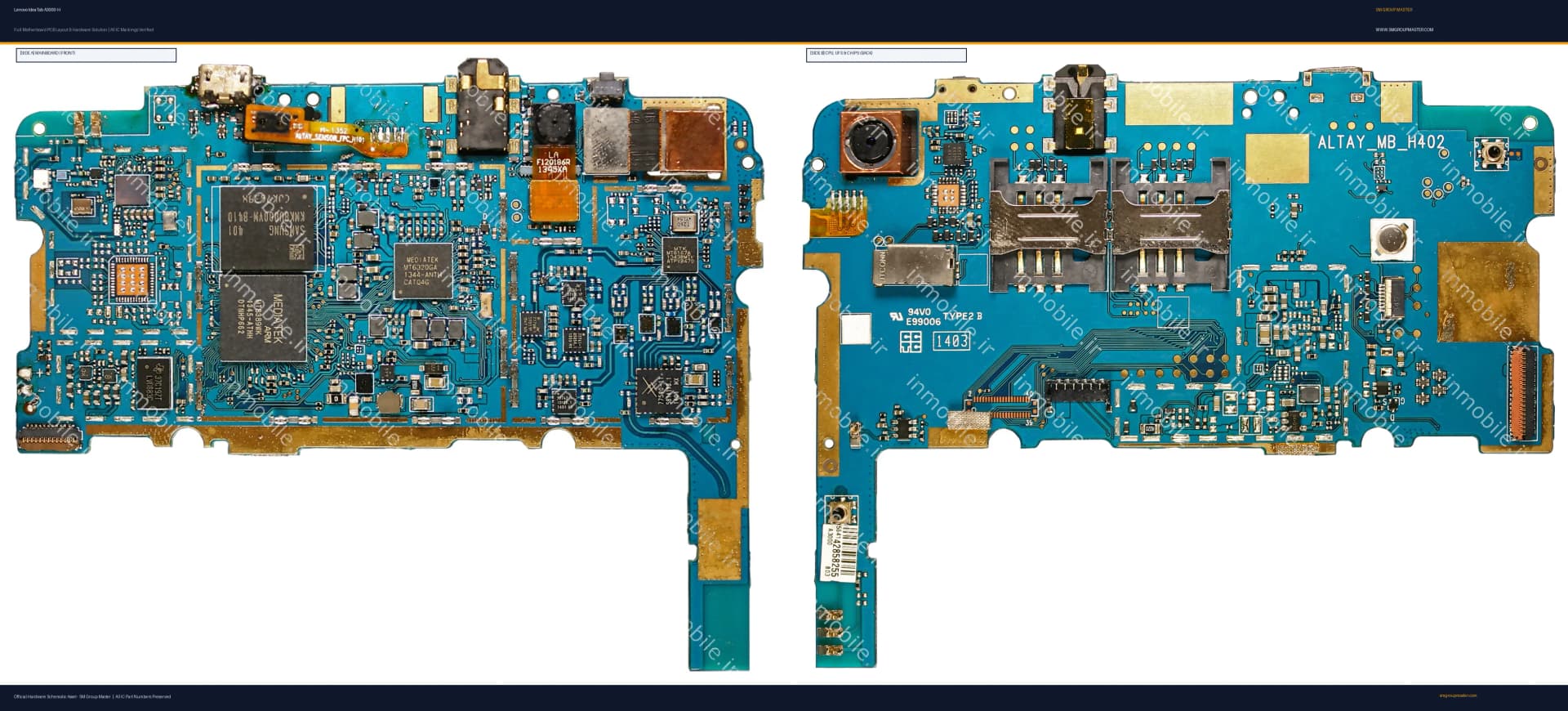 Preview image for Lenovo IdeaTab A3000-H Hardware Solution & Motherboard Layout