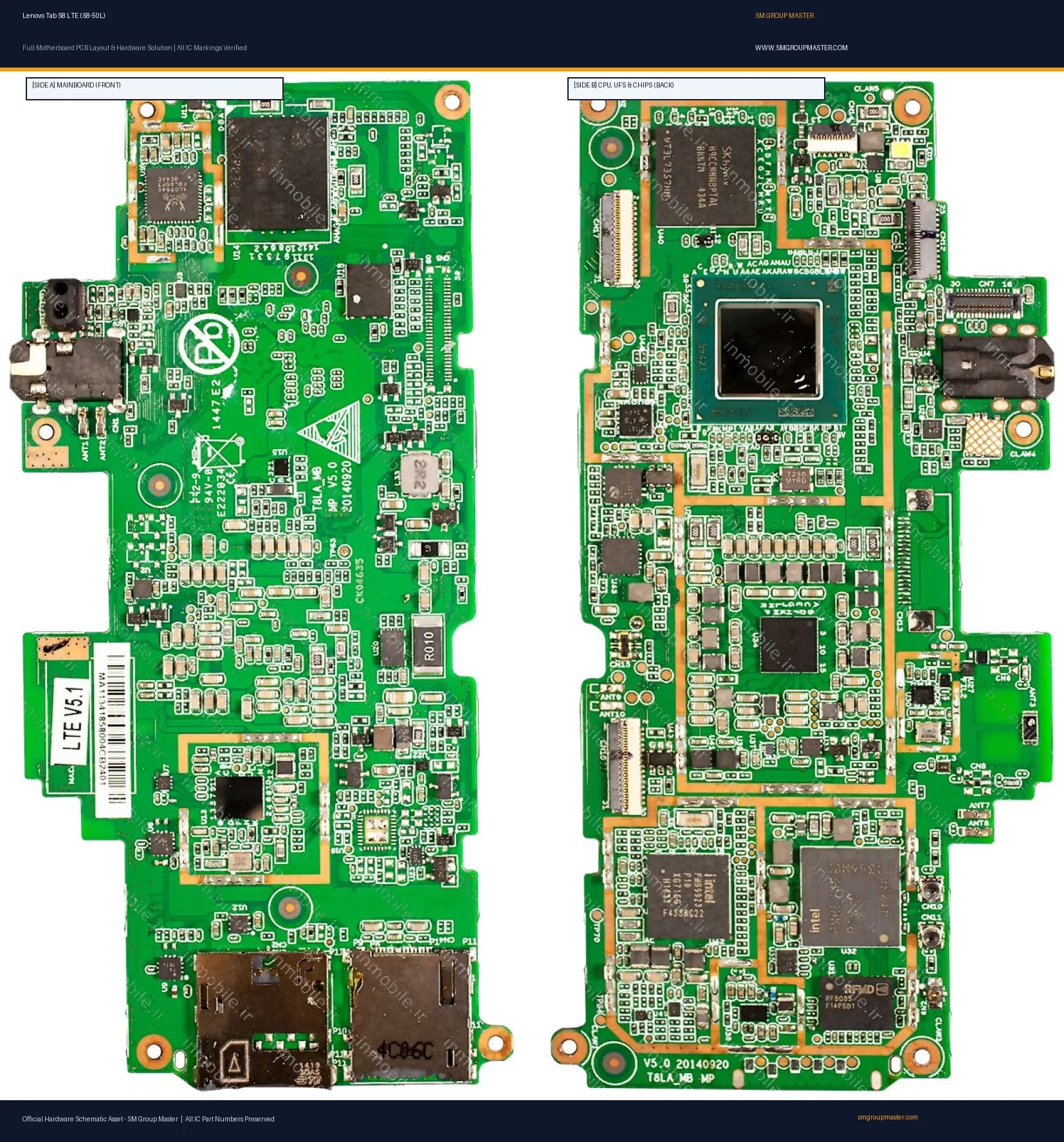 Preview image for Lenovo Tab S8 LTE (S8-50L) Hardware Solution & Motherboard Layout