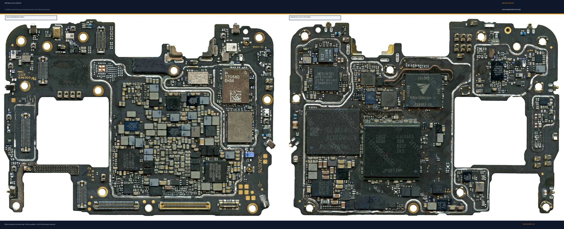 Preview image for OPPO Reno 10 Pro (2AC076) Hardware Solution & Motherboard Layout