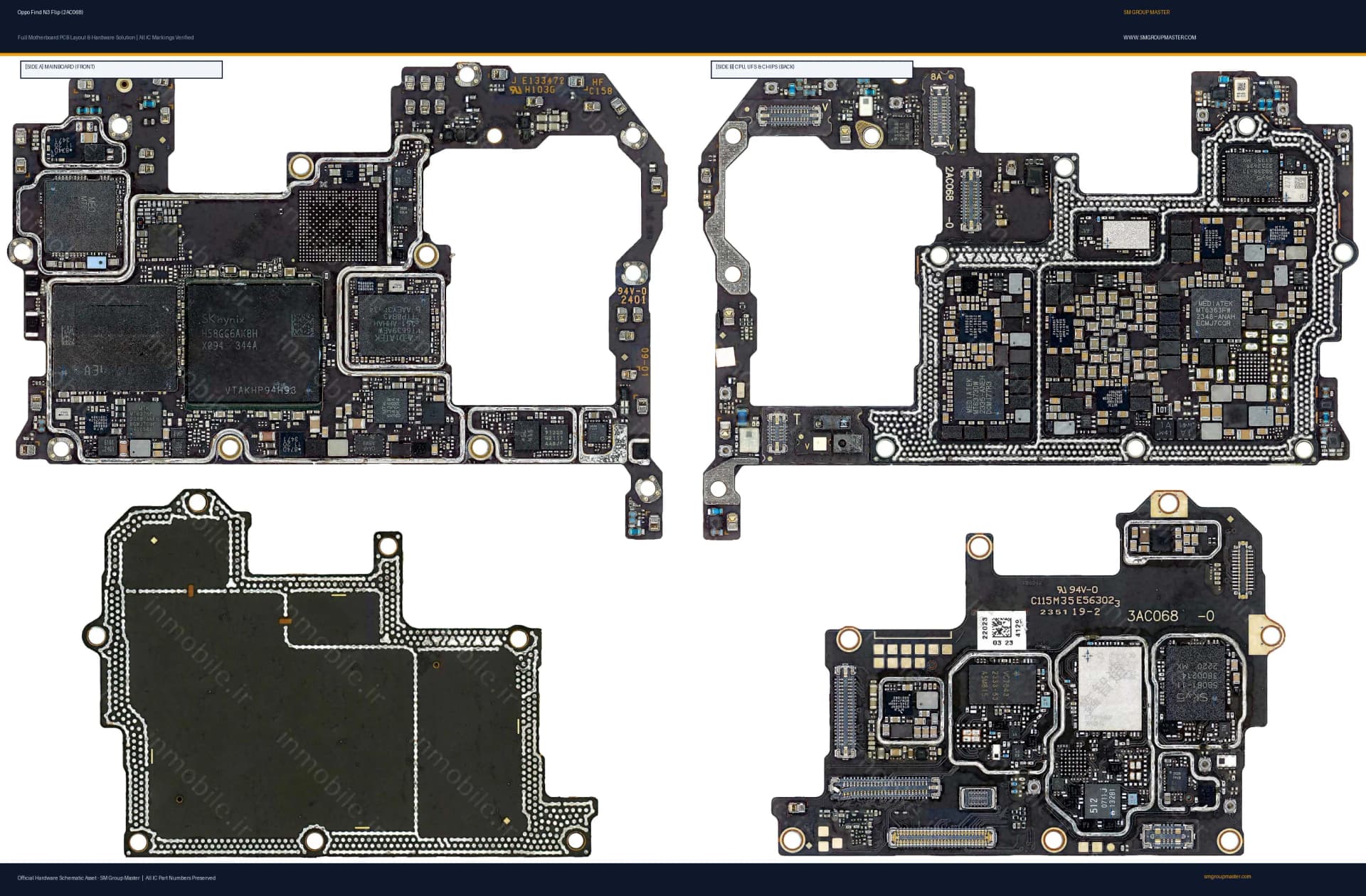 Preview image for Oppo Find N3 Flip (2AC068) Hardware Solution & Motherboard Layout