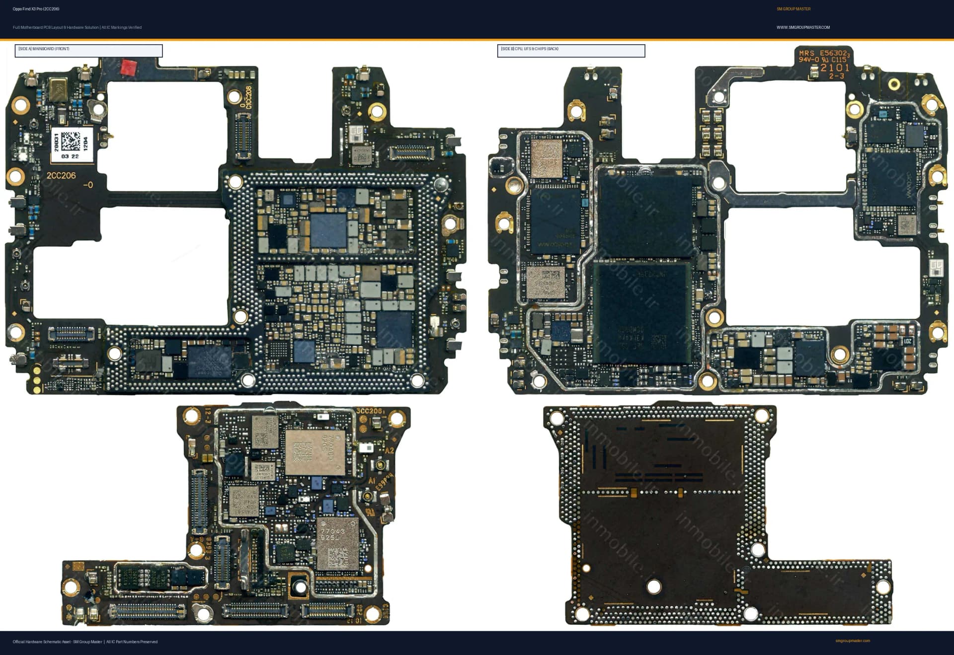 Preview image for Oppo Find X3 Pro (2CC206) Hardware Solution & Motherboard Layout