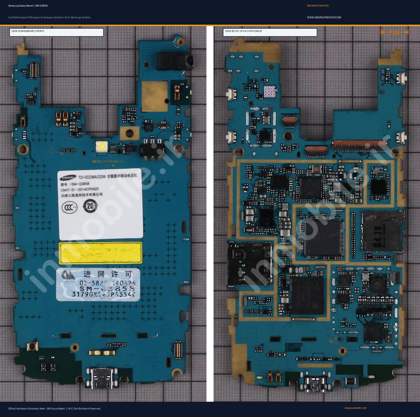 Preview image for Samsung Galaxy Beam2 (SM-G3858) Hardware Solution & Motherboard Layout