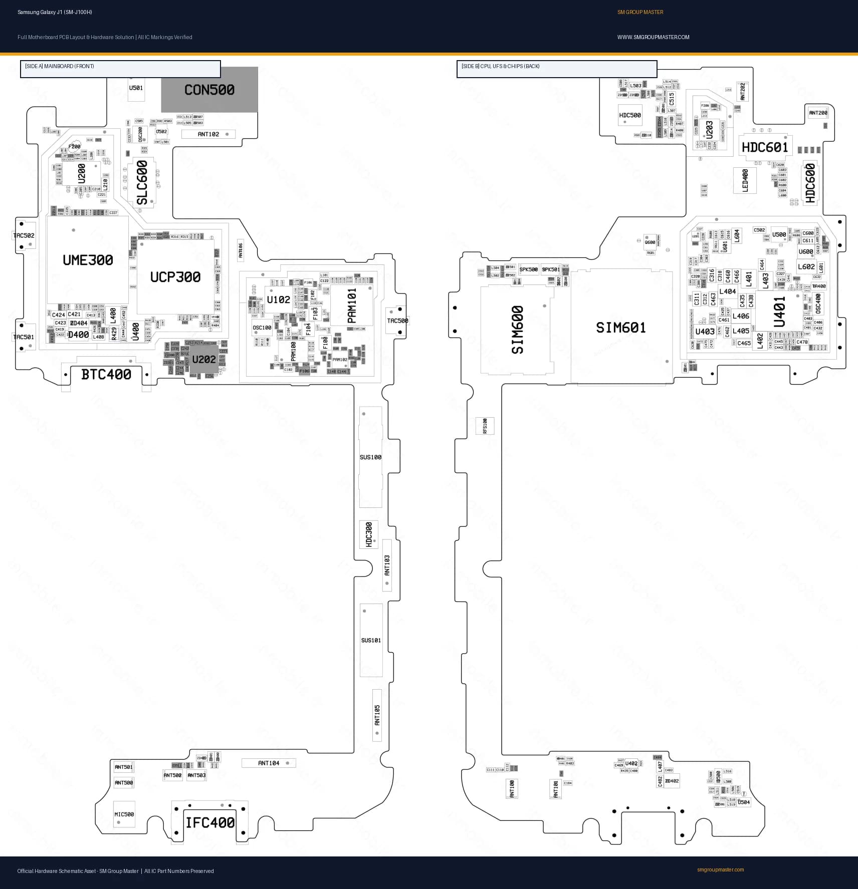 Preview image for Samsung Galaxy J1 (SM-J100H) Hardware Solution & Motherboard Layout