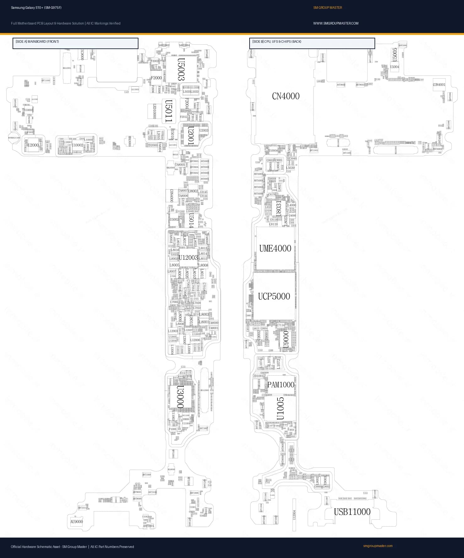 Preview image for Samsung Galaxy S10+ (SM-G975F) Hardware Solution & Motherboard Layout