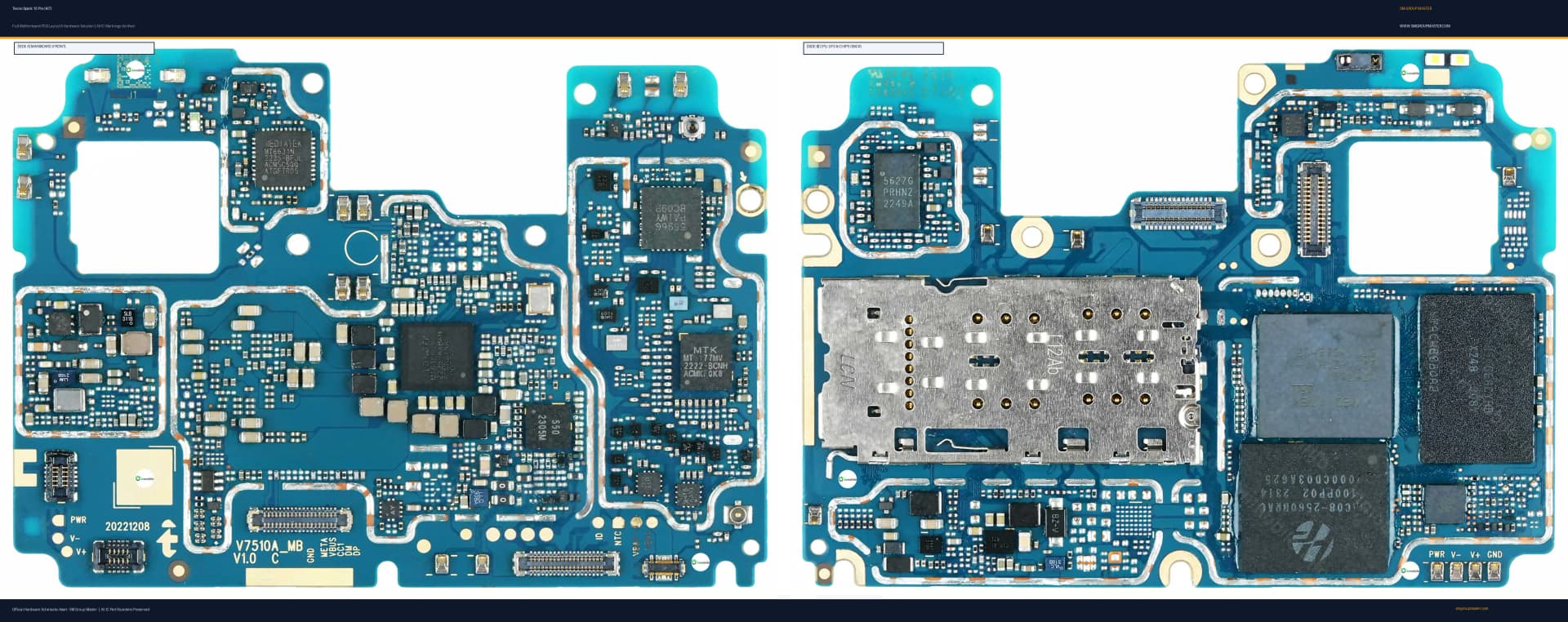 Preview image for Tecno Spark 10 Pro (KI7) Hardware Solution & Motherboard Layout
