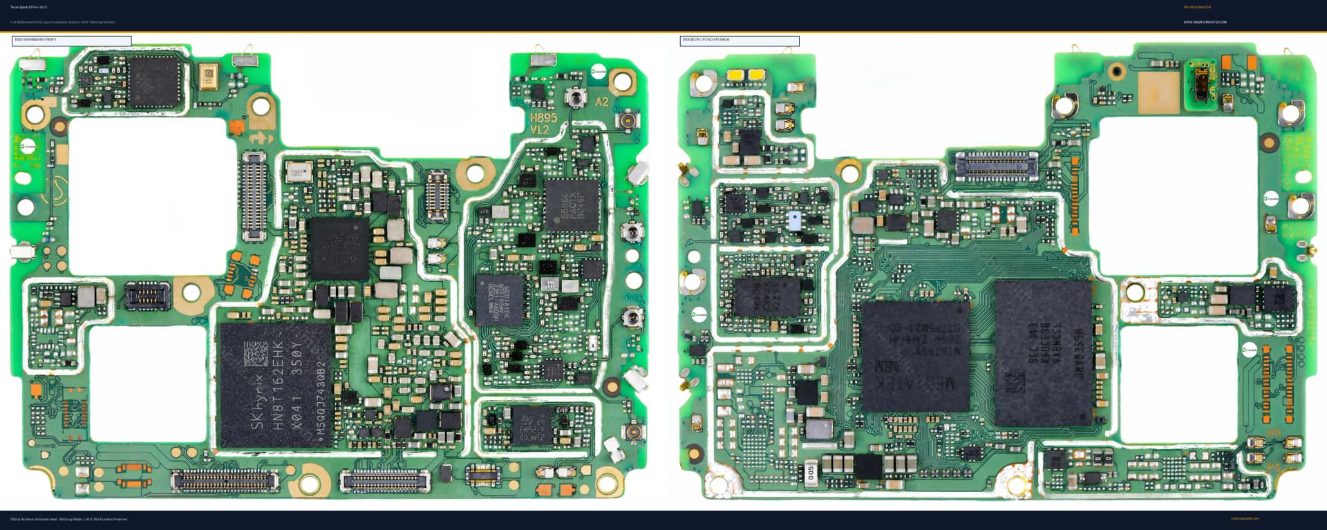 Preview image for Tecno Spark 20 Pro+ (KJ7) Hardware Solution & Motherboard Layout