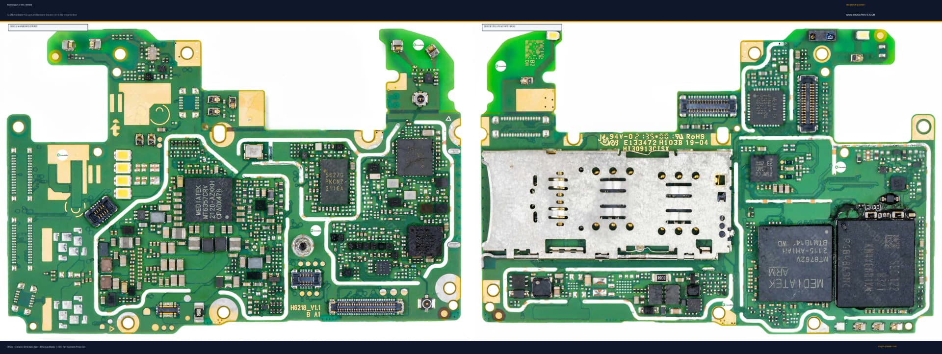 Preview image for Tecno Spark 7 NFC (KF6M) Hardware Solution & Motherboard Layout