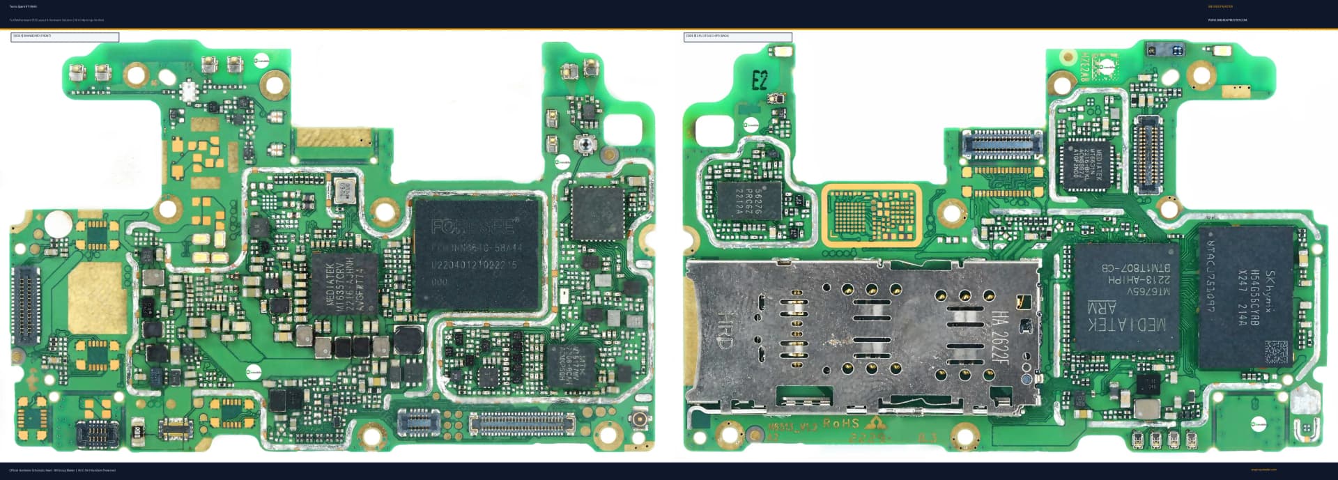 Preview image for Tecno Spark 9T (KH6) Hardware Solution & Motherboard Layout
