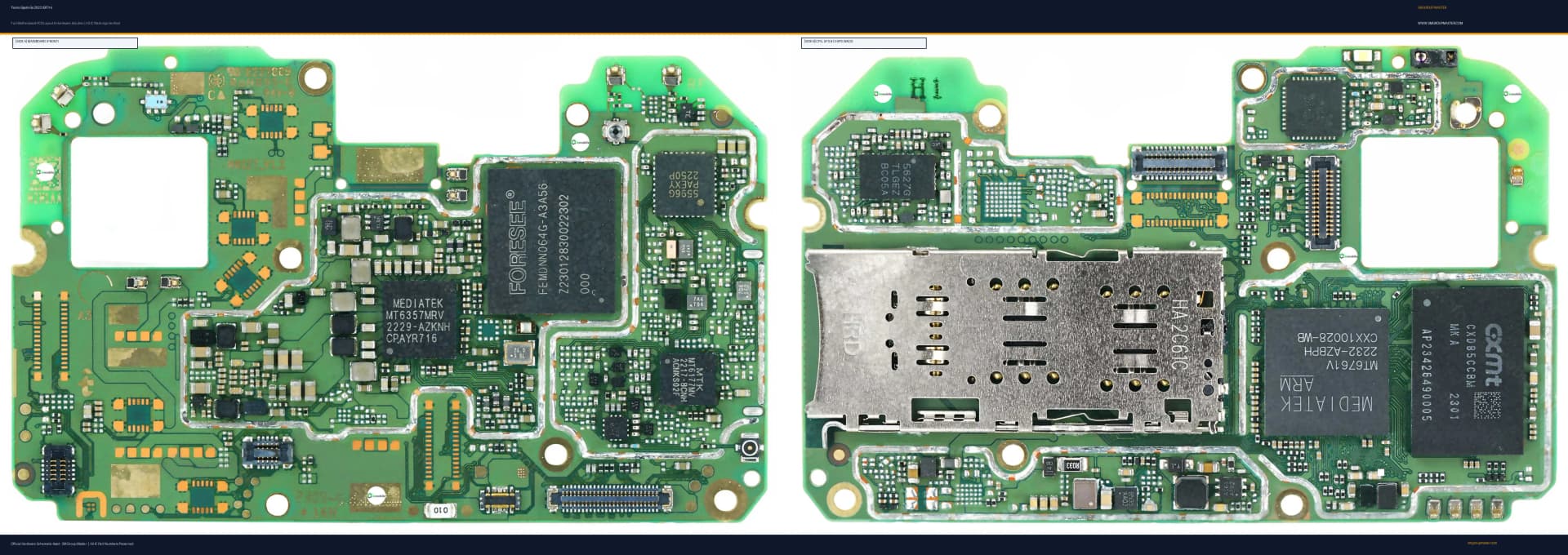 Preview image for Tecno Spark Go 2023 (BF7n) Hardware Solution & Motherboard Layout