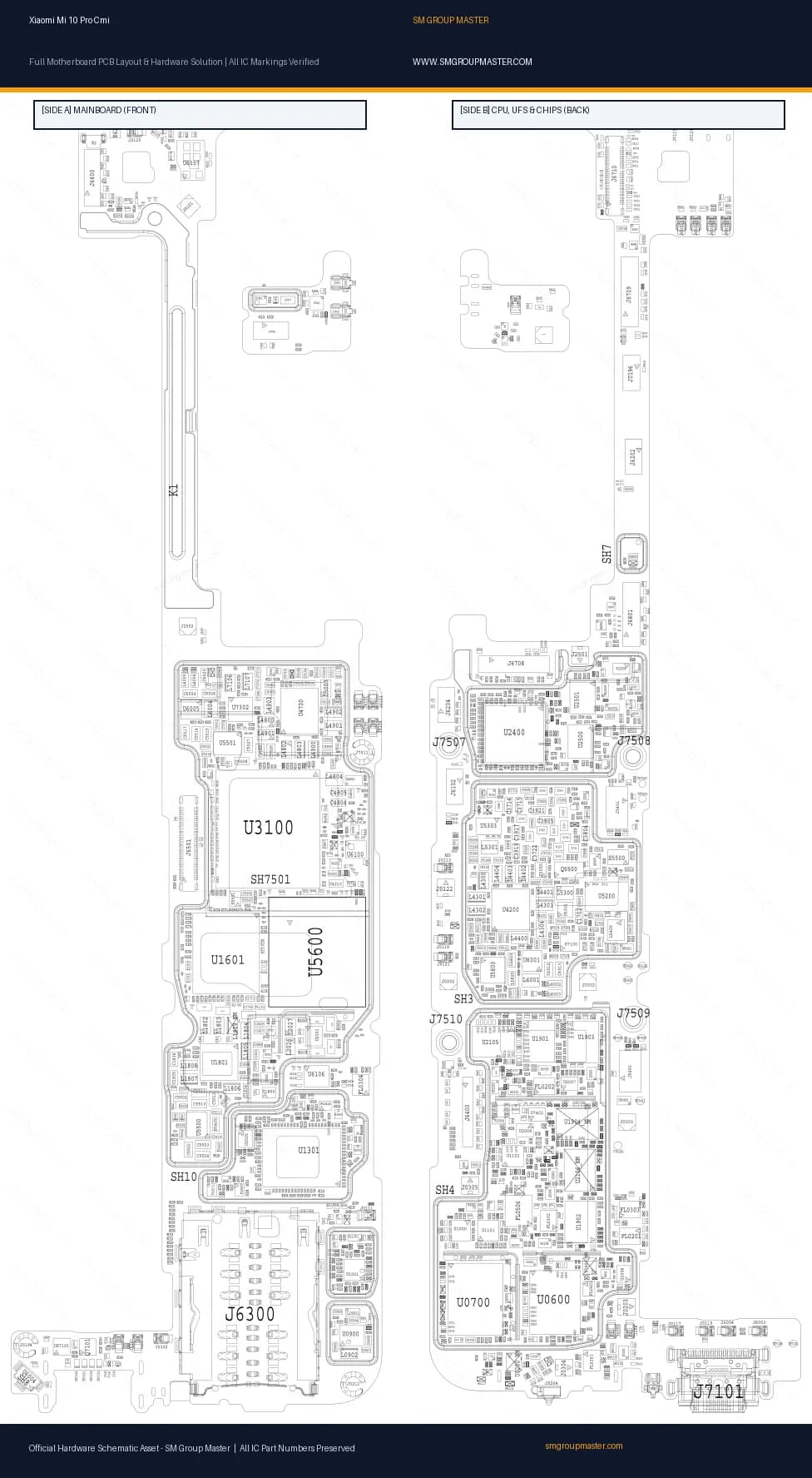 Preview image for Xiaomi Mi 10 Pro Cmi Hardware Solution & Motherboard Layout