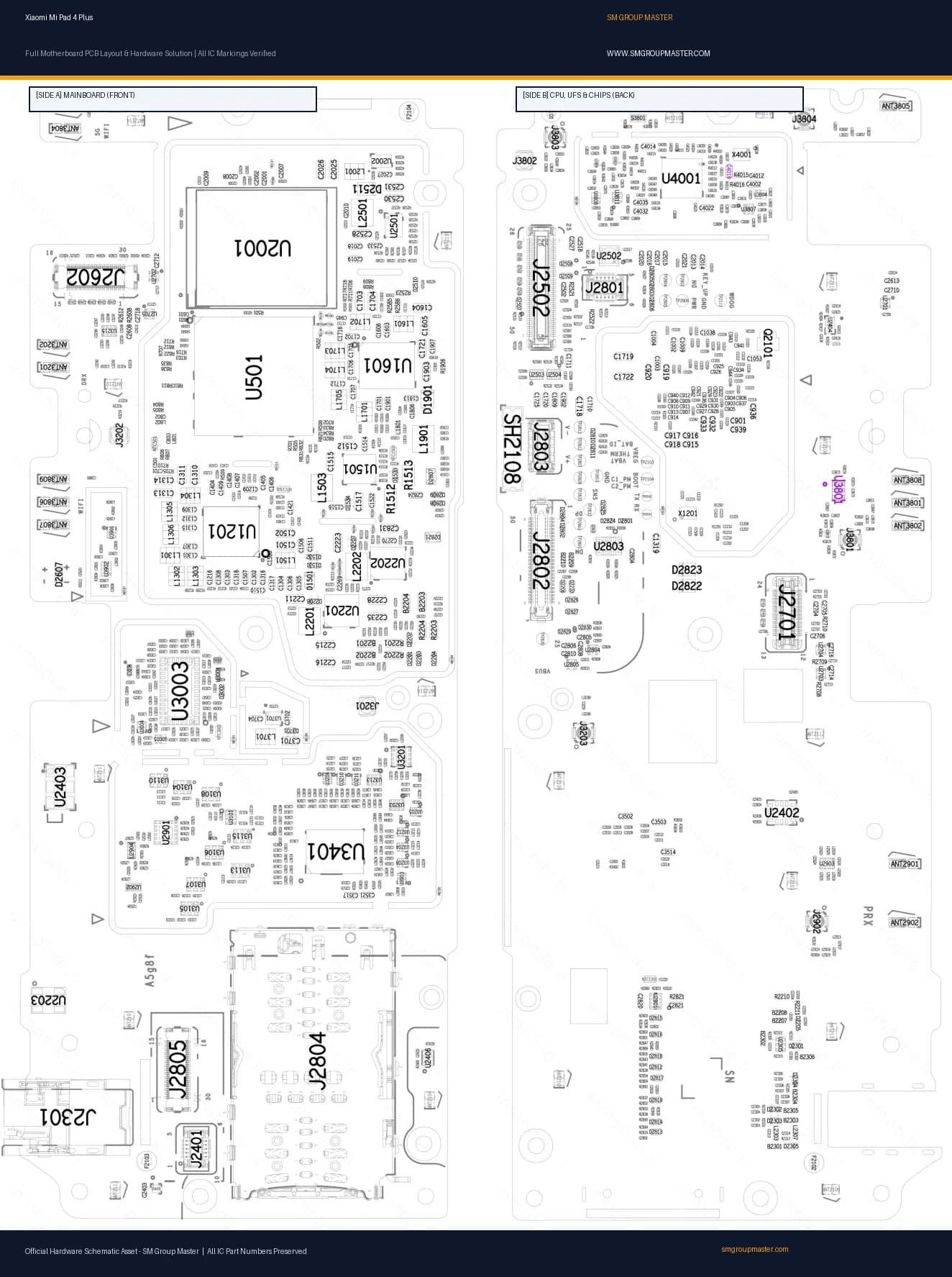 Preview image for Xiaomi Mi Pad 4 Plus Hardware Solution & Motherboard Layout