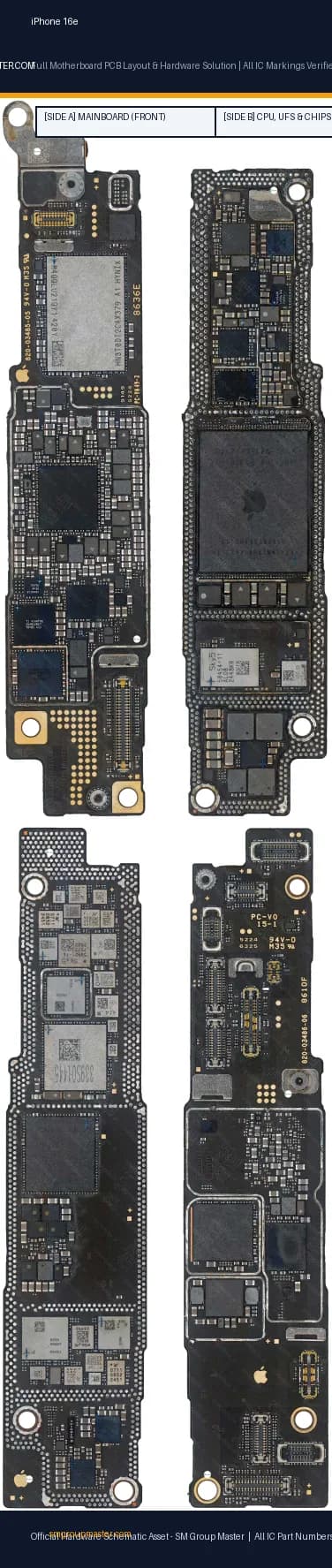 Preview image for iPhone 16e Hardware Solution & Motherboard Layout