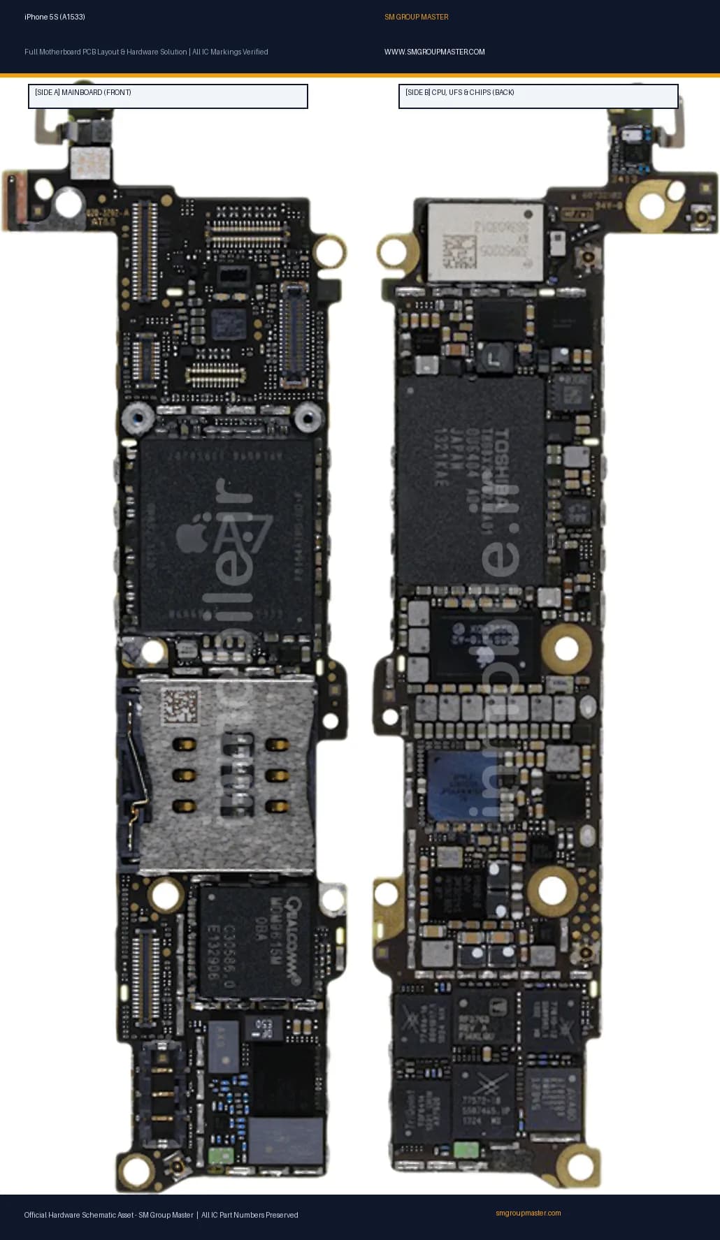Preview image for iPhone 5S (A1533) Hardware Solution & Motherboard Layout