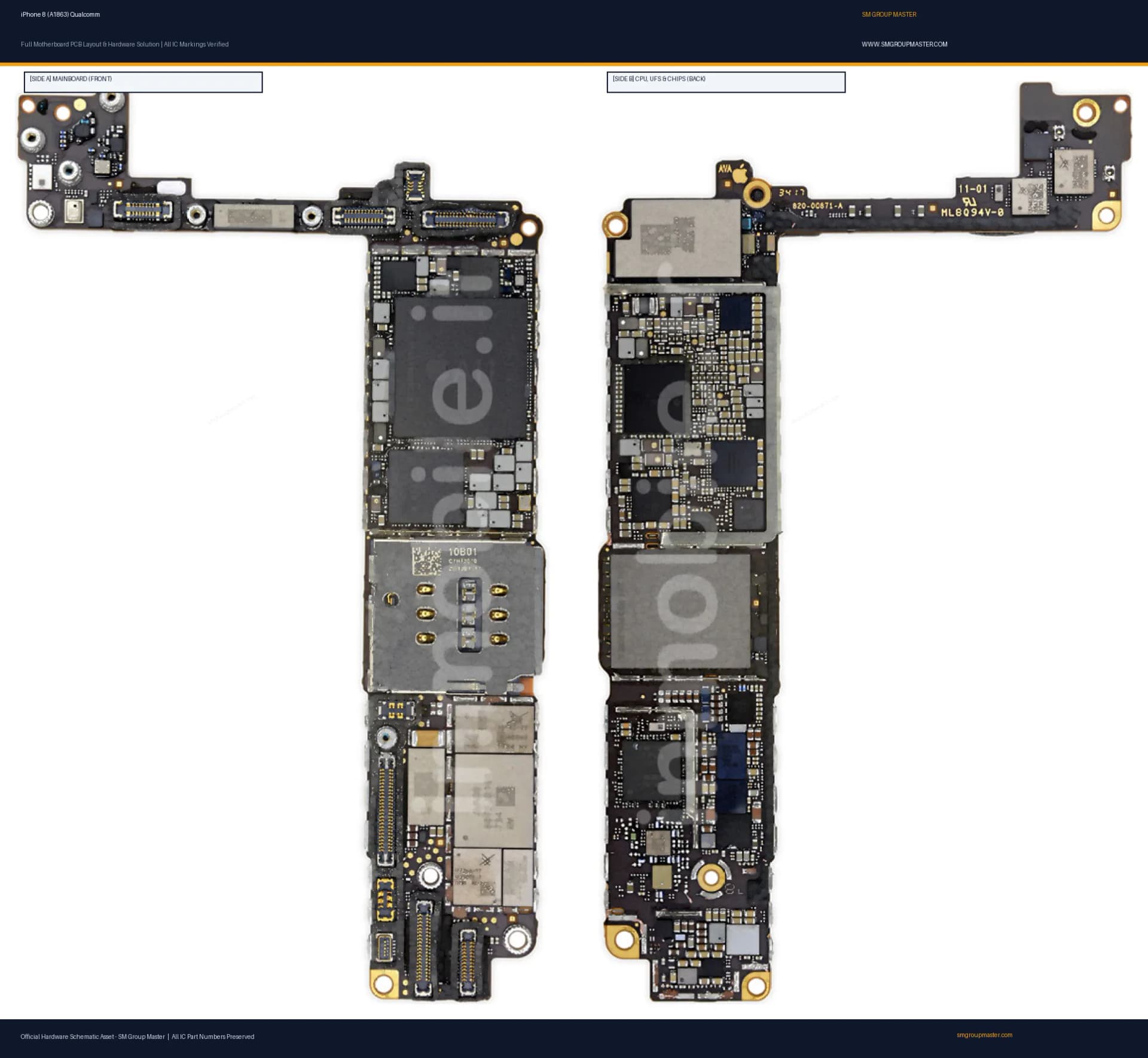 Preview image for iPhone 8 (A1863) Qualcomm Hardware Solution & Motherboard Layout