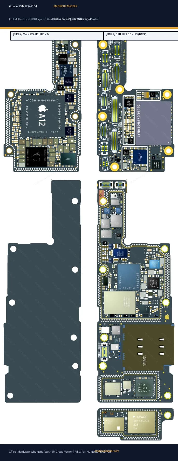 Preview image for iPhone XS MAX (A2104) Hardware Solution & Motherboard Layout
