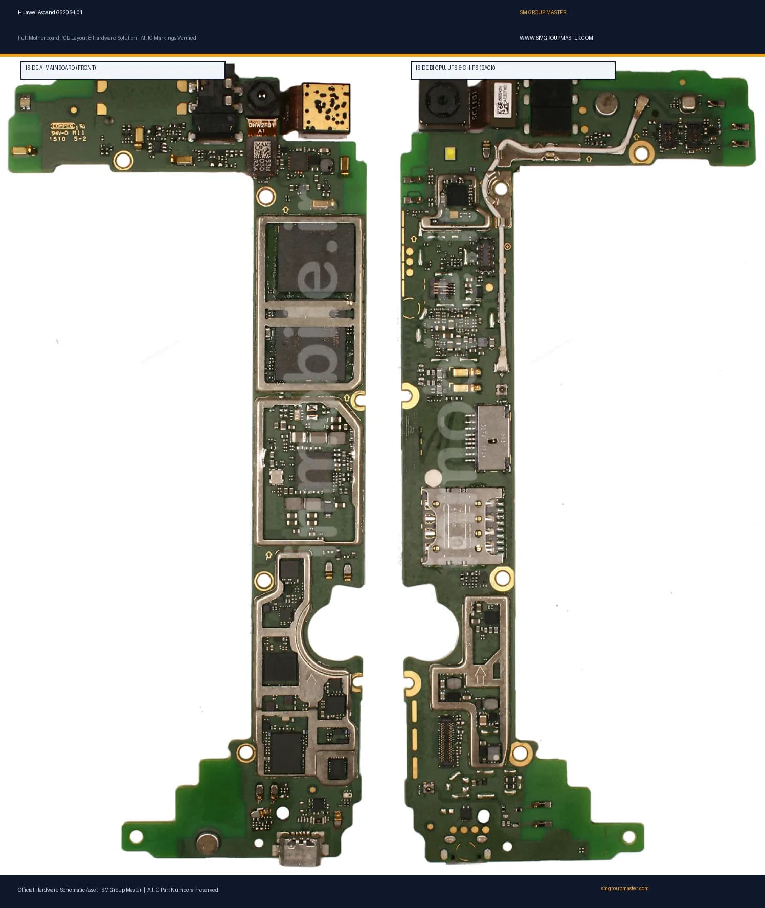 Preview image for Huawei Ascend G620S-L01 Hardware Solution & Motherboard Layout