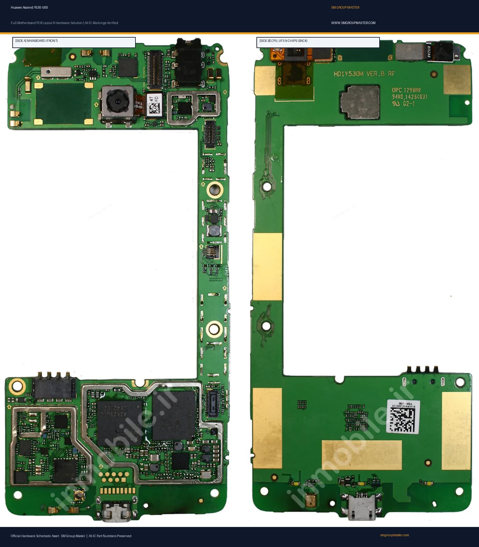Preview image for Huawei Ascend Y530-U00 Hardware Solution & Motherboard Layout