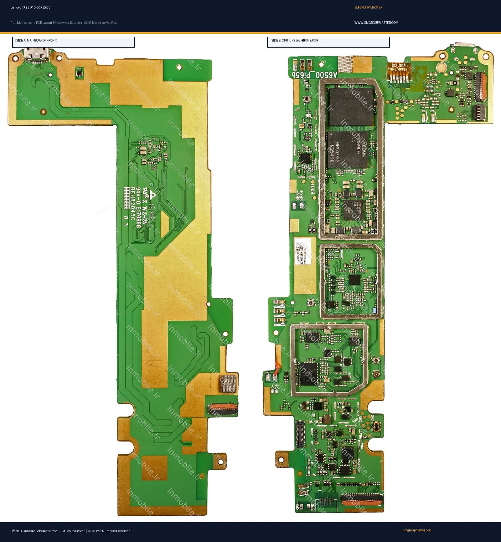 Preview image for Lenovo TAB 2 A10-30F ZA0C Hardware Solution & Motherboard Layout