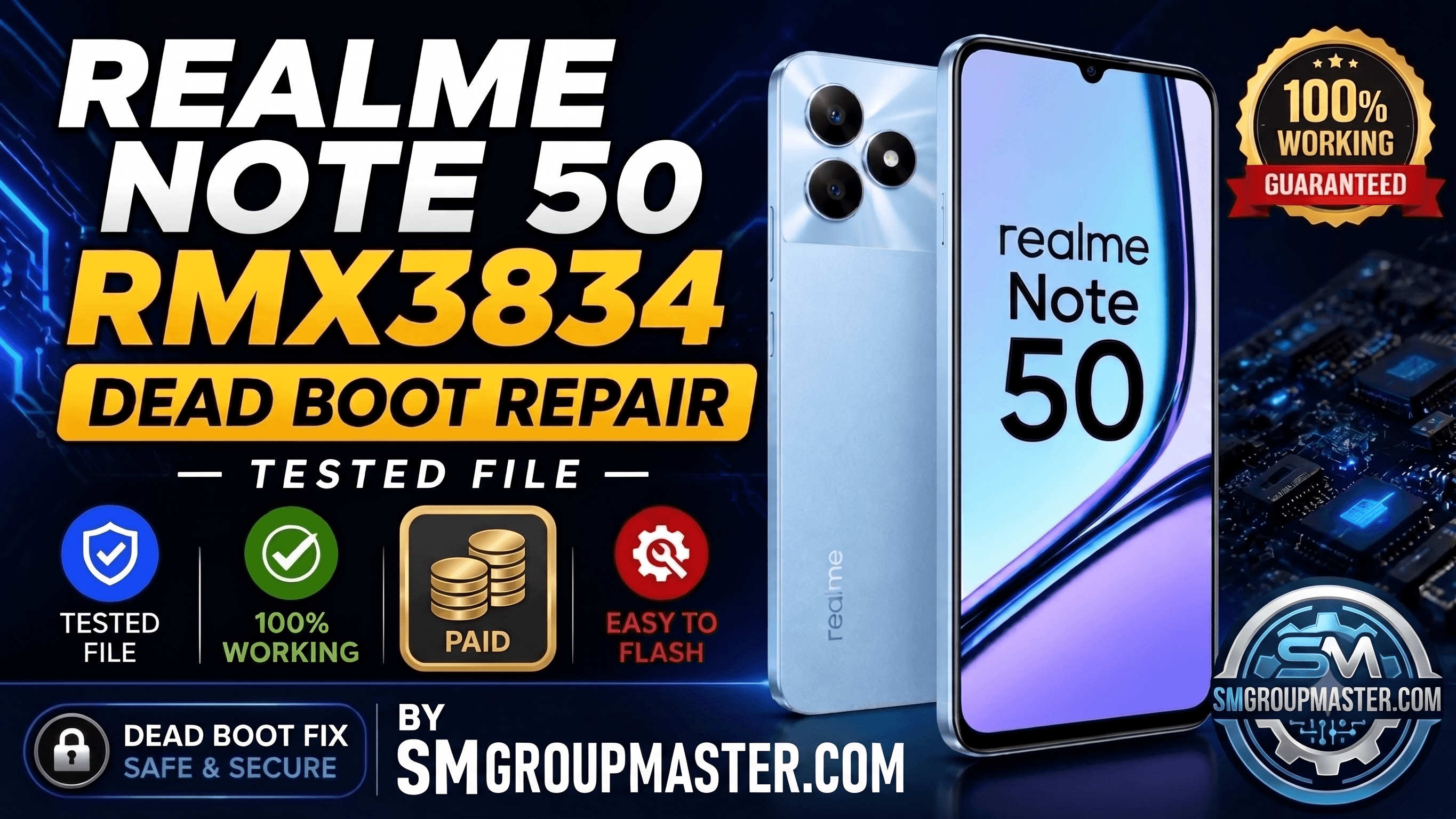 Realme Note 50 RMX3834 Dead Boot Repair | Tested Firmware