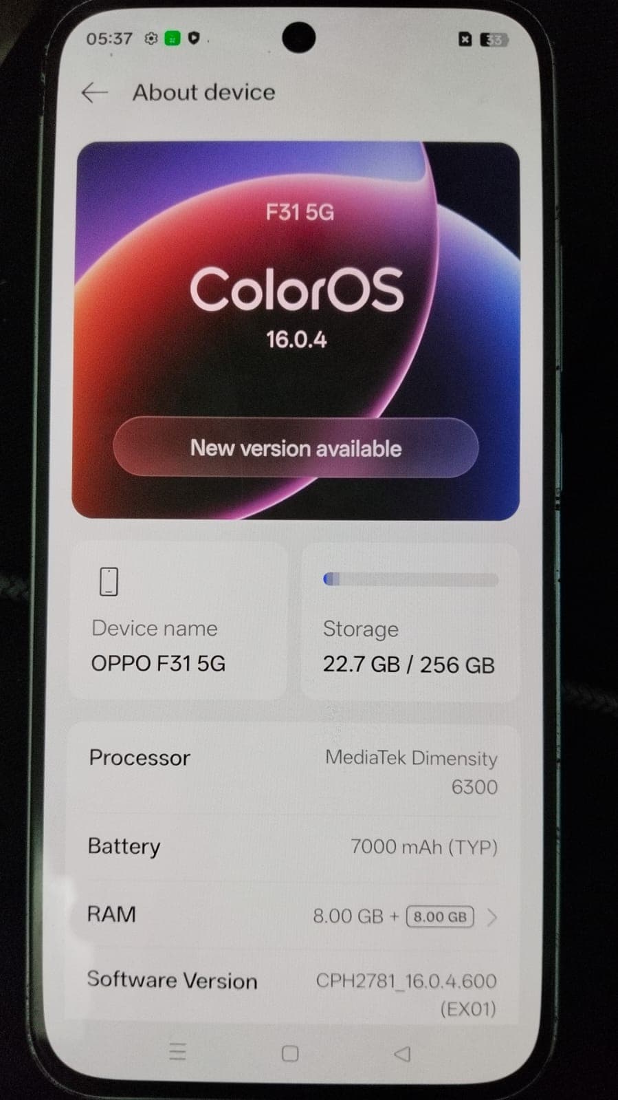 Preview image for Oppo F31 5G CPH2781 f64 full dump android 16 tested by smgroup team.7z